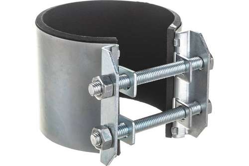 Хомут ремонтный 2 1/2" (74-82) 70 мм оцинкованный - almatherm.kz