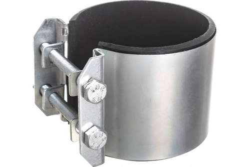 Хомут ремонтный 2 1/2" (74-82) 70 мм оцинкованный - almatherm.kz
