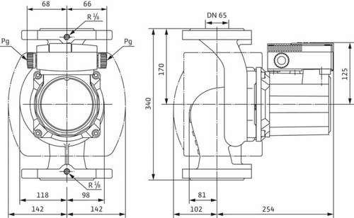 Насос циркуляционный 65/13 340 мм DM PN 6/10 TOP-S Wilo - almatherm.kz
