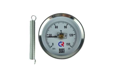 Термометр биметаллический 150°С 63 мм накладной с пружиной БТ-30.010 Росма - almatherm.kz