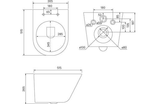 Унитаз подвесной безободковый Iddis Calipso CALRDSEi25 - almatherm.kz