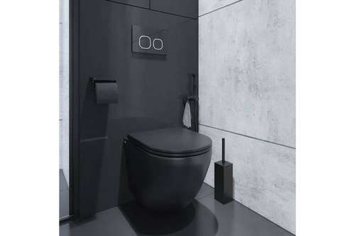 Қабырғаға ілулі дәретхана жиексіз күңгірт қара Iddis Blanco BLAR3BMi25 - almatherm.kz