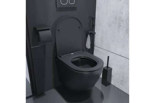 Қабырғаға ілулі дәретхана жиексіз күңгірт қара Iddis Blanco BLAR3BMi25 - almatherm.kz