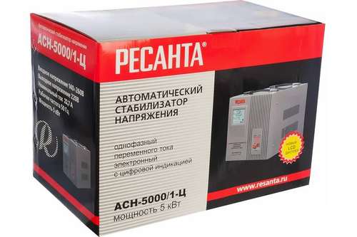 Стабилизатор напряжения 5000 Вт Ресанта АСН-5000/1-Ц - almatherm.kz