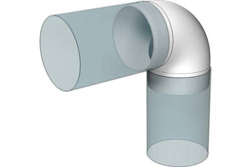 Колено круглое 90° пластик DN150 15ККП - almatherm.kz
