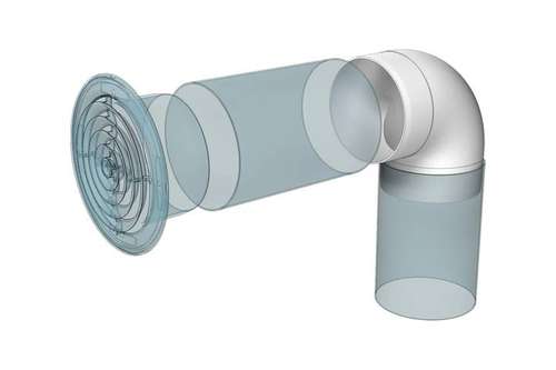 Колено круглое 90° пластик DN150 15ККП - almatherm.kz