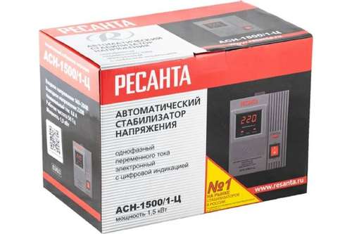 Стабилизатор напряжения 1500 Вт Ресанта АСН-1500/1-Ц - almatherm.kz