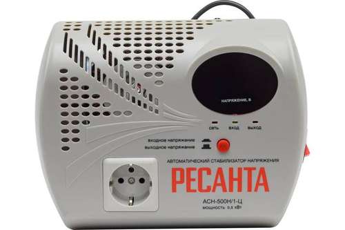 Стабилизатор напряжения настенный 500 Вт Ресанта АСН-500Н1/1-Ц - almatherm.kz