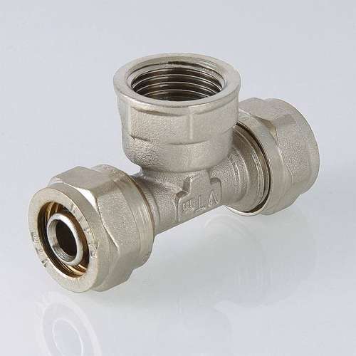 Тройник обжим ВР 16x1/2" Valtec - almatherm.kz