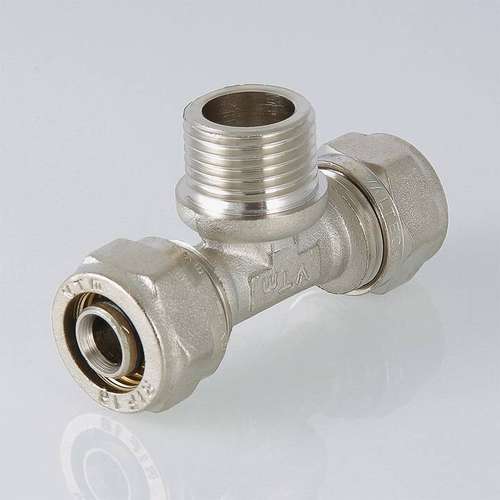 Тройник обжим НР 16x1/2" Valtec - almatherm.kz