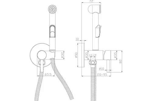 Смеситель биде Rossinka X25-51 - almatherm.kz