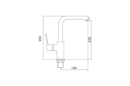 Смеситель кухни хром Ledeme L4034-2 - almatherm.kz