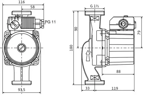 Насос циркуляционный 25/8 180 мм Wilo Star-RS - almatherm.kz