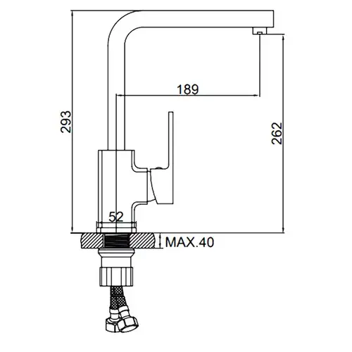 Смеситель кухни хром Ledeme L4030-2 - almatherm.kz