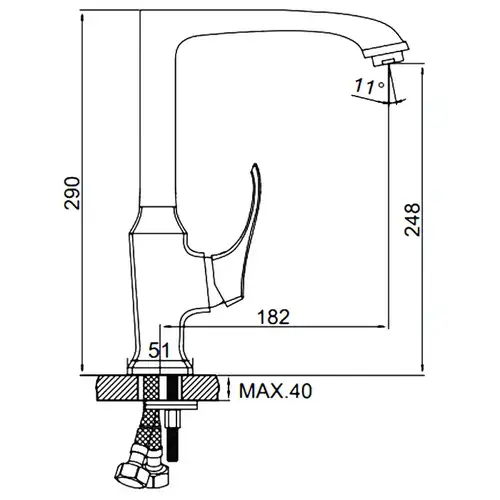 Смеситель кухни хром Ledeme L4042 - almatherm.kz