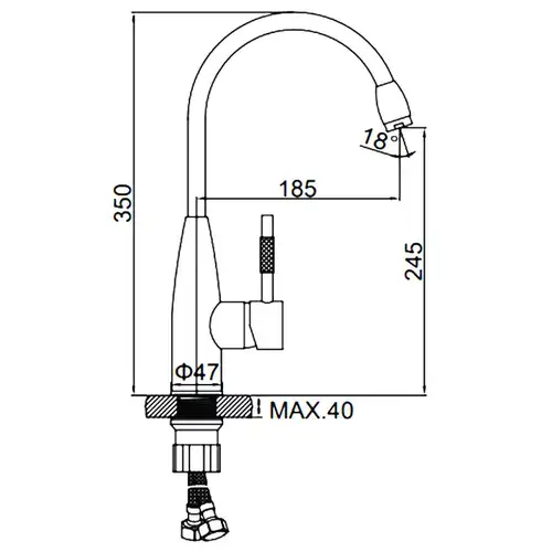 Смеситель кухни хром Ledeme L4398 - almatherm.kz