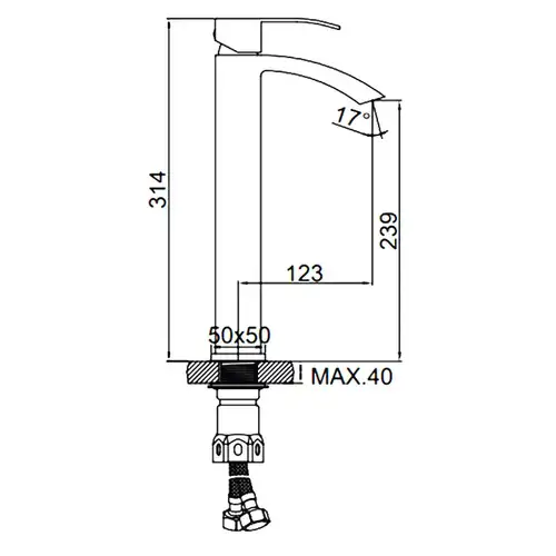 Қара раковина араластырғыш Ledeme L1155B-15 - almatherm.kz