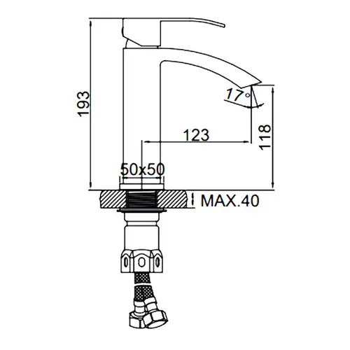 Қара раковина араластырғыш Ledeme L1055B-15 - almatherm.kz