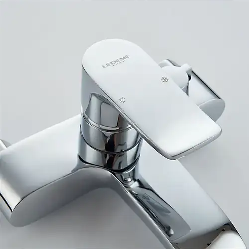 Ваннаға арналған араластырғыш қысқа шүмегі бар хром Ledeme L3234 - almatherm.kz