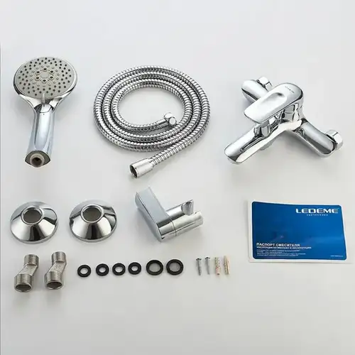 Ваннаға арналған араластырғыш қысқа шүмегі хром Ledeme L3248 - almatherm.kz