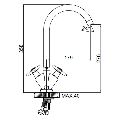 Смеситель кухни хром Ledeme L4099 - almatherm.kz