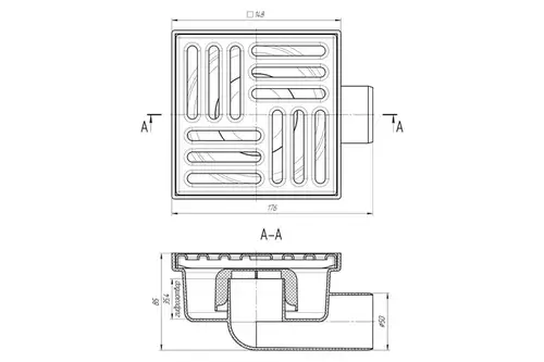 Көлденең дренаж 15x15 тот баспайтын болаттан жасалған тор 50 ANI TA5112 - almatherm.kz