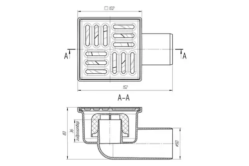 Көлденең ағызу 10x10 тот баспайтын болаттан жасалған тор 50 ANI TA5102 - almatherm.kz