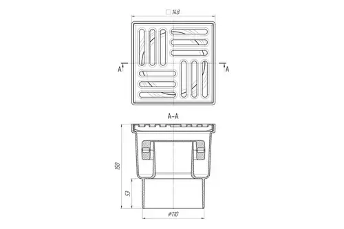 Тік ағызу 15x15 тот баспайтын болаттан жасалған тор 110 ANI TQ1212 - almatherm.kz