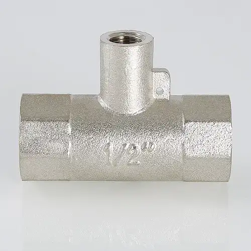 Тройник переходник под датчик теплосчетчика никель 1''xМ10x1" Valtec - almatherm.kz