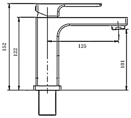 Смеситель раковины хром Asua L-size 32070000 - almatherm.kz