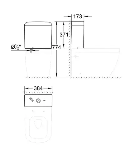 Бачок для унитаза Grohe Euro Ceramic 39332000 - almatherm.kz