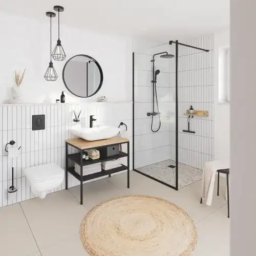 Держатель туалетной бумаги без крышки черный Grohe Start 412002430 - almatherm.kz