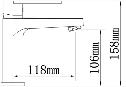 Смеситель раковины хром Asua M-size ANSER 32006000 - almatherm.kz