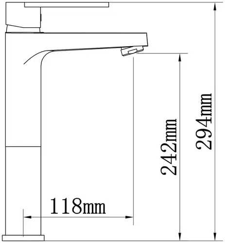 Смеситель раковины черный Asua XL-size ANSER 32009970 - almatherm.kz