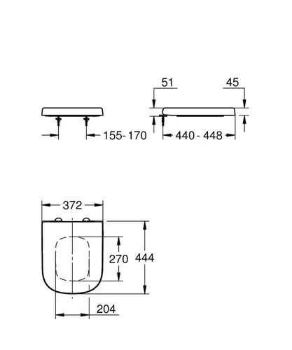 Сиденье для унитаза с микролифтом Grohe Bau Ceramic 39913000 - almatherm.kz