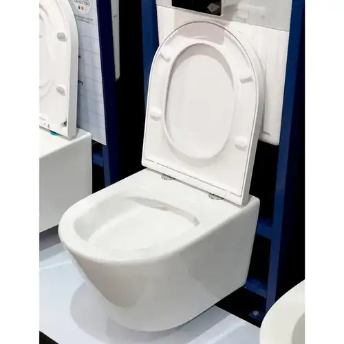 Унитаз подвесной безободковый 500x360x360 с сиденьем Riven Asua - almatherm.kz