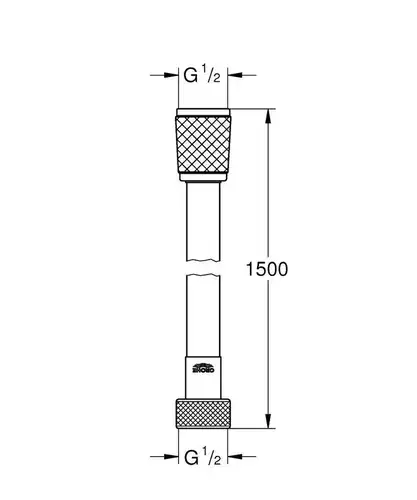 Душевой шланг 1.5 м ПВХ Grohe Relexaflex 28151002 - almatherm.kz