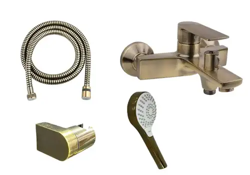 Смеситель ванны короткий излив бронза Asua 32015940 - almatherm.kz