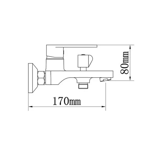 Смеситель ванны короткий излив хром Asua Anser 32014000 - almatherm.kz