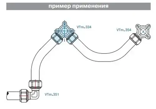 Водорозетка проходная обжим ВР 16x1/2" Valtec - almatherm.kz
