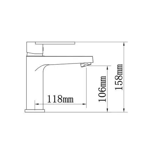 Смеситель раковины черный Asua M-size ANSER 32006970 - almatherm.kz