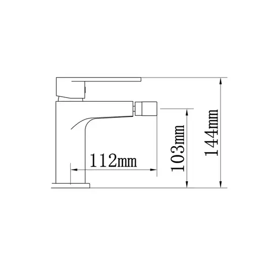 Смеситель биде хром Asua Anser 32008000 - almatherm.kz