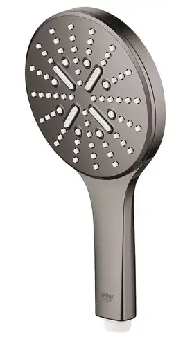Душевая лейка 3 режима темный графит глянец Grohe Rainshower SmartActive 130 26574A00 - almatherm.kz