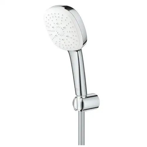 Душевая лейка 3 режима со шлангом и кронштейном хром/белый Grohe Tempesta 110 27588003 - almatherm.kz