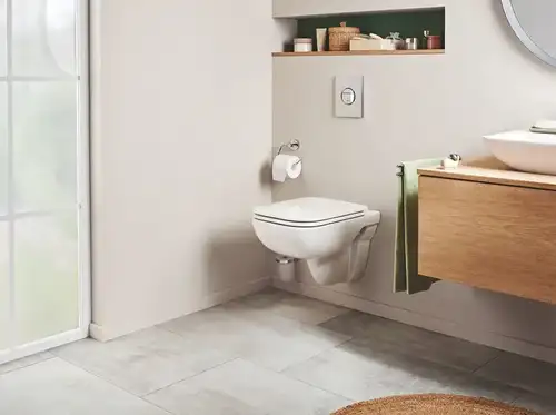 Сиденье для унитаза с микролифтом Grohe Bau Edge Ceramic 39813000 - almatherm.kz