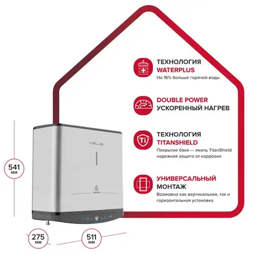 Водонагреватель электрический накопительный V 30 л (серый) Ariston ABSE VLS PRO PW 30 - almatherm.kz
