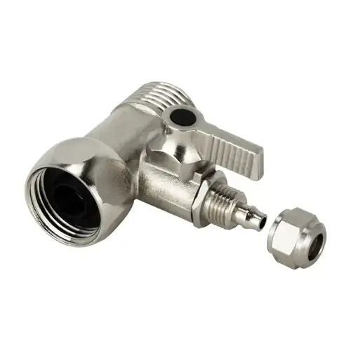Подключение шланга для питьевых систем к водоснабжению 1/2x1/4x1/2 Аквабрайт - almatherm.kz