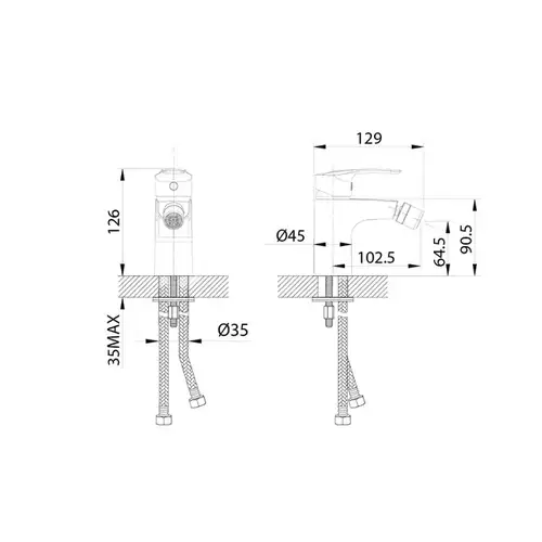 Смеситель биде Iddis Renior RENSB00I04 - almatherm.kz