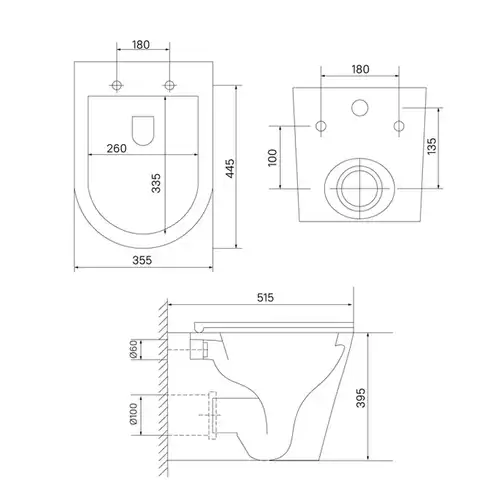 Унитаз подвесной безободковый Iddis Ray RAYRDSEi25 - almatherm.kz