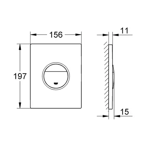 Клавиша смыва инсталляции хром Grohe Nova Cosmopolitan 38765000 - almatherm.kz